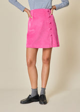 JUPE VELOURS COTELÉ GISELE