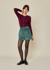 SHORT VELOURS COTELÉ DAVIANA