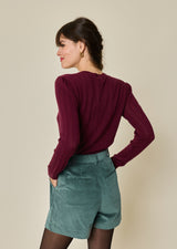 SHORT VELOURS COTELÉ DAVIANA