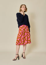 PULL MOHAIR COL V PAILLETTE