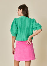 CARDIGAN MANCHES COURTES AMZA