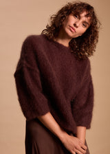 PULL MOHAIR COL ROND GLYCINE