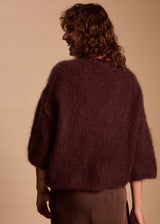 PULL MOHAIR COL ROND GLYCINE