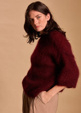PULL MOHAIR COL ROND GLYCINE
