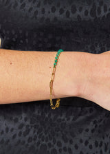 BRACELET CHAINE ET PERLES