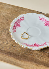 BAGUE VAGUE PERLÉE DORÉE