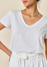 T-Shirt En Coton Col V NOE