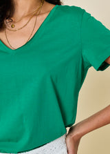 NOE V-Neck Cotton T-Shirt