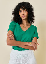 NOE V-Neck Cotton T-Shirt