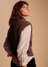 MAILLE MOHAIR SANS MANCHES COL MONTANT VITTORIA