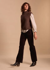MAILLE MOHAIR SANS MANCHES COL MONTANT VITTORIA