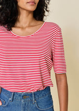 YONIE BOAT-NECK T-SHIRT