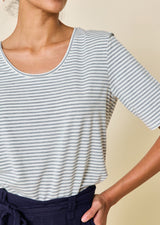 YONIE BOAT-NECK T-SHIRT