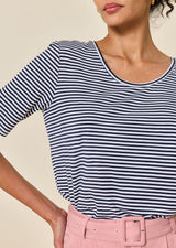 YONIE BOAT-NECK T-SHIRT