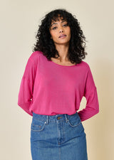 Pull Col Rond Bleuet