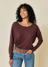 Pull Col Rond Bleuet