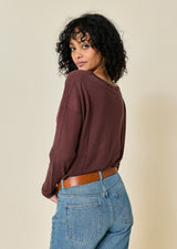 Pull Col Rond Bleuet