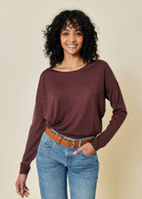 Pull Col Rond Bleuet