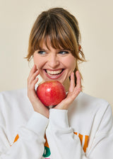 Huguette flocked cotton sweatshirt