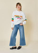 Huguette flocked cotton sweatshirt