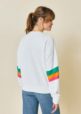 Huguette flocked cotton sweatshirt