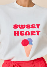 Huguette flocked cotton sweatshirt