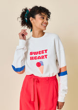 Huguette flocked cotton sweatshirt