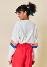 Huguette flocked cotton sweatshirt