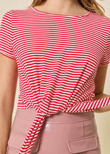 WHITNEY KNOTTED AND SHORT-SLEEVED T-SHIRT