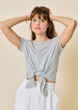 WHITNEY KNOTTED AND SHORT-SLEEVED T-SHIRT