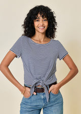 WHITNEY KNOTTED AND SHORT-SLEEVED T-SHIRT