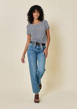 WHITNEY KNOTTED AND SHORT-SLEEVED T-SHIRT