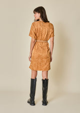 ROBE COURTE EFFET SATINÉ VELI