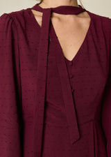 ROBE LONGUE COL LAVALIÈRE MICKAEL