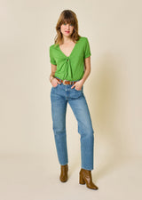 V-NECK T-SHIRT WITH BEDDY BOW