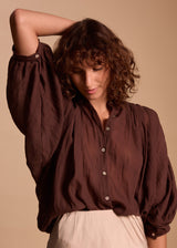 CHEMISE AMPLE GAZ DE COTON EVA