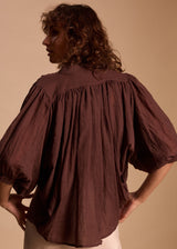 CHEMISE AMPLE GAZ DE COTON EVA