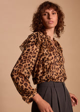 CHEMISIER LEOPARD NOUE AELA