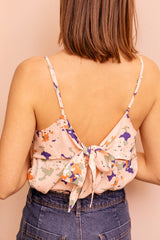 DEBARDEUR ODE NOEUD DOS MOTIF MARBRE PASTEL | MARIE SIXTINE