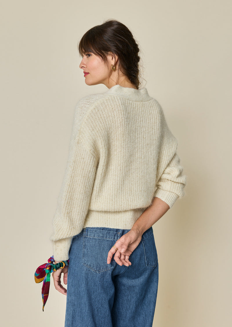 CARDIGAN MOHAIR IRISÉ HAMINE