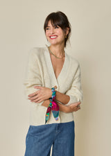 HAMINE IRIDESCENT MOHAIR CARDIGAN