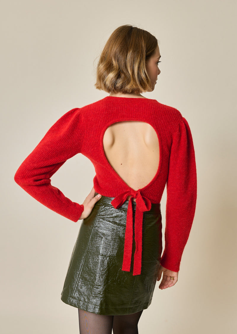 PULL MANCHE LONGUE DOS NU LAUREL