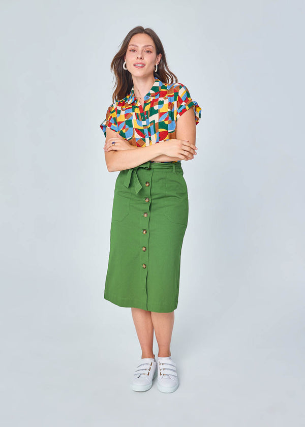 ADELAIDE COTTON MIDI SKIRT