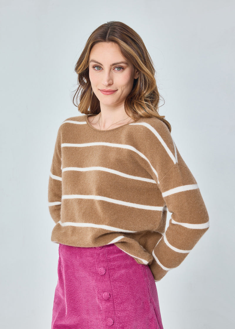 MIRIAM STRIPED MOHAIR SWEATER