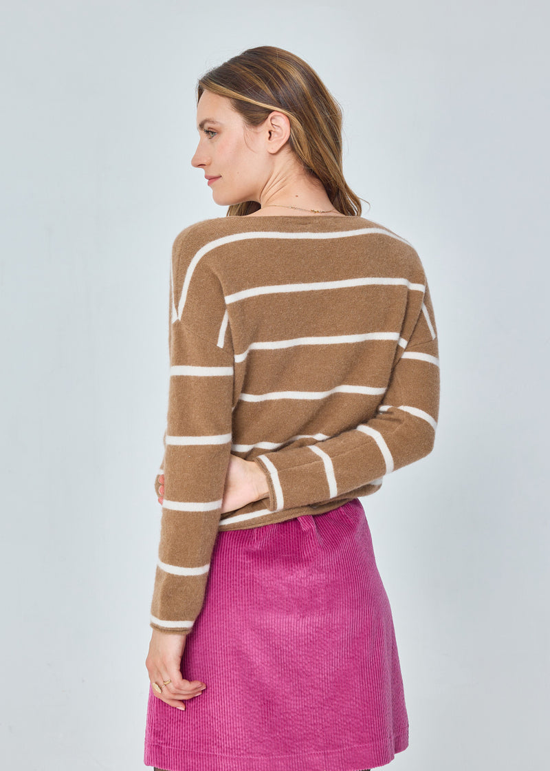 MIRIAM STRIPED MOHAIR SWEATER