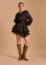 ROBE COURTE BOHEME VOLANTEE ZELINE