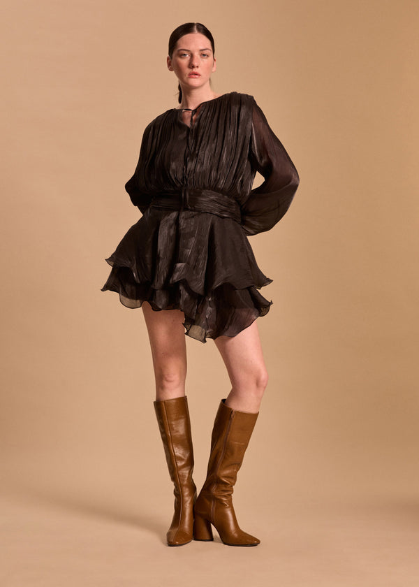 ROBE COURTE BOHEME VOLANTEE ZELINE