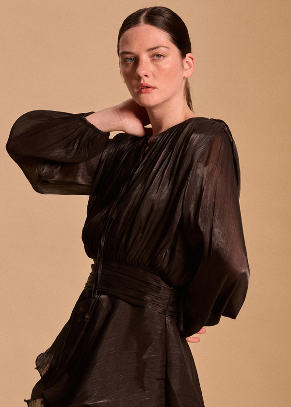 ROBE COURTE BOHEME VOLANTEE ZELINE