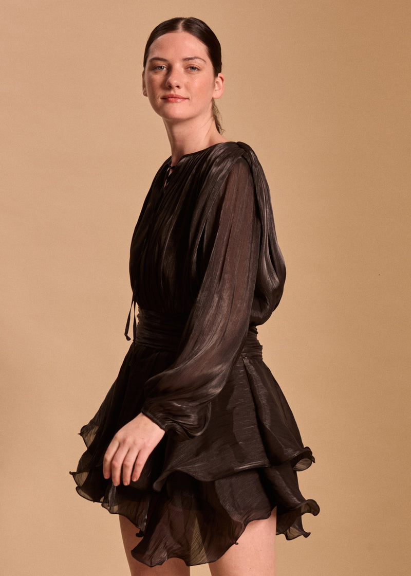 ROBE COURTE BOHEME VOLANTEE ZELINE