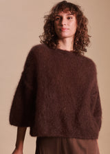 PULL MOHAIR COL ROND GLYCINE